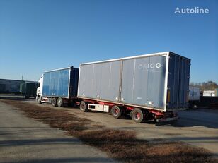 Scania R480 lastbil kassevogn + anhænger lukket kasse